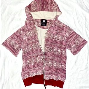 Unisex Custom Cut-Off Aztec Short Sleeve Hoodie